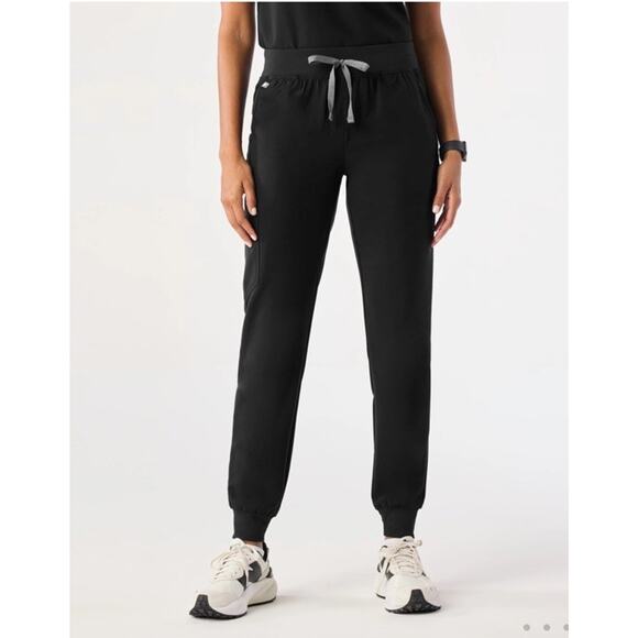 FIGS Zamora Scrub Jogger Pants Black Women’s Size MP Medium PETITE - Picture 1 of 13